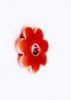 Picture of 3.4x3.4 cm, pendant, Greek ceramic daisy, muted red enamel