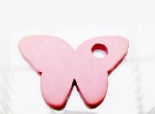 Picture of 3,5x2,35 cm, Greek ceramic butterfly pendant, rosewater pink or innocent pink, matte