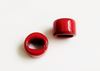 Picture of 18x18x10 mm, Greek ceramic slider beads, vermilion red enamel