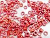 Picture of 2x3.5 mm, Greek ceramic, tiny tube beads, coral red, matte, 10 gr.