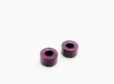 Image de 4x6 mm, perles tubes en céramique grecque, violet aubergine, mat, 50 pièces