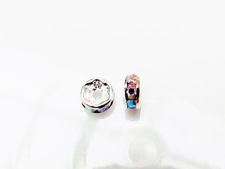 Image de 5mm, rondelles strass, perles en laiton, cristal AB-argenté, 20 pièces