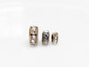 Picture of 5mm, rhinestone rondelle, brass beads, crystal-bronze-plated, 20 pieces