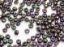 Image de Perles de rocailles japonaises, taille 8/0, opaque, violet, finition iris, 20 grammes