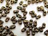 Picture of 2x4 mm, Japanese peanut-shaped seed beads, opaque, bronze, metallic