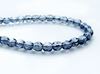 Image de 4x4 mm, perles à facettes tchèques rondes, bleu gris, transparent, pré-enfilé