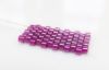 Picture of Cylinder beads, size 11/0, Delica, magenta-lined, light blue crystal, 7 grams