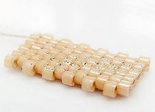 Afbeelding van Cilinder kralen, maat 11/0, Delica, ondoorzichtig, licht beige bruin, 7 gram
