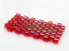 Picture of Cylinder beads, size 11/0, Delica, dark cherry red-lined, AB crystal, 7 grams