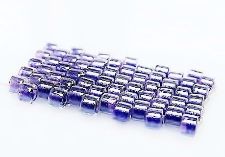 Picture of Cylinder beads, size 11/0, Delica, grape purple-lined, sparkling crystal, 7 grams