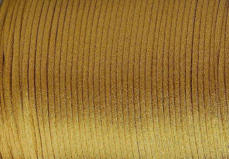 Image de Queue de rat fine, cordon en satin, 1.5 mm, jaune or antique, 5 mètres