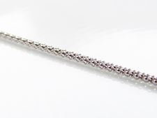 Image de Chaîne pour pendentif en argent sterling italien, maille popcorn mini et fermoir anneau à ressort, 44 cm