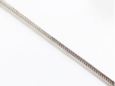 Afbeeldingen van Ketting voor hangertje, Italiaans sterling zilver, slang schakel en lobster slotje of kreeftenklauw slotje, 50 cm