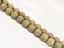 Picture of 8x8 mm, round, gemstone beads, pyrite, frosted