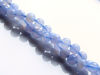 Image de 6x6 mm, perles rondes, pierres gemmes, calcédoine, bleue, naturelle, qualité A