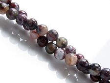 Image de 6x6 mm, perles rondes, pierres gemmes, piétersite, rouge, naturelle