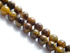 Image de 8x8 mm, perles rondes, pierres gemmes, jaspe tigre-de-fer doré, naturel