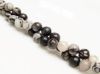 Image de 6x6 mm, perles rondes, pierres gemmes, jaspe toile d'araignée, naturel