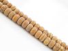 Picture of 4x6 mm, rondelle, gemstone beads, petrified wood, yellow, natural, frosted