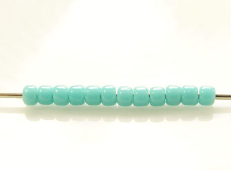 Image de Perles de rocailles japonaises, rondes, taille 11/0, Toho, opaque, vert turquoise, opaque