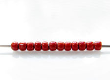 Picture of Japanese seed beads, round, size 11/0, Toho, galvanized, brick red, matte, PermaFinish