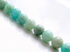 Picture of 8x8 mm, round, gemstone beads, amazonite, natural, A-grade