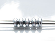 Image de 5x2.5 mm, perles SuperDuo, de verre tchèque, 2 trous, métallique, argent, mat