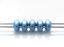 Afbeeldingen van 5x2.5 mm, SuperDuo kralen, Tsjechisch glas, 2 gaatjes, ondoorzichtig, poederachtig, oceaan blauw