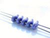 Picture of 5x2.5 mm, SuperDuo beads, Czech glass, 2 holes, opaque, satin metallic, lavender purple