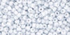 Image de Perles de rocailles japonaises, rondes, taille 11/0, Toho, opaque, gris clair, dépoli
