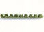 Afbeeldingen van 2x2 mm, Tsjechische ronde facetkralen, varen groen, ondoorzichtig, suede goud