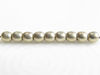Picture of 2x2 mm, round, Czech druk beads, cloud dream or gold grey, opaque, sueded gold