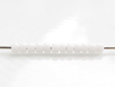 Picture of Japanese seed beads, round, size 11/0, Toho, opaque, white