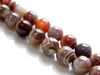 Picture of 10x10 mm, round, gemstone beads, Botswana agate, natural, A-grade