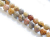Image de 8x8 mm, perles rondes, pierres gemmes, agate de dentelle, naturelle