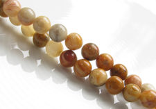 Picture of 6x6 mm, round, gemstone beads, crazy lace agate, natural