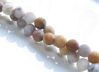 Image de 6x6 mm, perles rondes, pierres gemmes, agate de dentelle, naturelle, dépolie