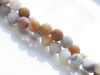 Picture of 6x6 mm, round, gemstone beads, crazy lace agate, natural, frosted