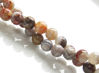 Image de 6x6 mm, perles rondes, pierres gemmes, agate de dentelle mexicaine, naturelle