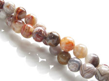 Picture of 6x6 mm, round, gemstone beads, Mexican crazy lace agate, natural
