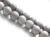 Image de 8x8 mm, perles rondes, pierres gemmes, agate druse, gris argent, dépoli