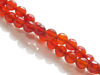 Picture of 6x6 mm, round, gemstone beads, red carnelian, faceted