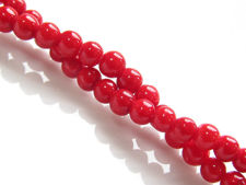 Picture of 3x3 mm, round, gemstone beads, river stone, red berries red
