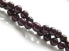 Picture of 6x6 mm, round, gemstone beads, river stone, deep garnet red