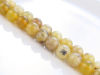 Picture of 8x8 mm, round, gemstone beads, common opal, yellow, natural