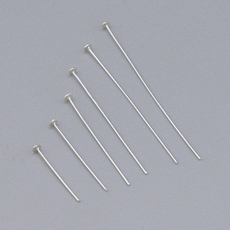 Picture of Head pins, 1.77 inches, 24 gauge, sterling silver, 2 pieces