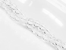 Picture of 6x6 mm, round, gemstone beads, clear quartz, rock crystal, natural, A-grade