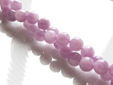 Image de 6x6 mm, perles rondes, pierres gemmes, lépidolite, violet pâle, naturelle, qualité AA