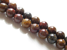 Picture of 8x8 mm, round, gemstone beads, pietersite or Tempest stone, natural, A-grade