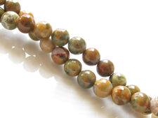 Picture of 6x6 mm, round, gemstone beads, rhyolite, green, natural